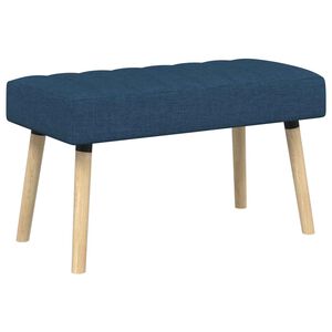 vidaXL Banc capitonn&eacute; canal Bleu 80 x 40 x 46 cm Tissu