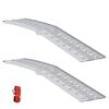 vidaXL Rampe de moto pliable 340 kg par rampe 2 pcs Argent&eacute; Aluminium
