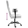 vidaXL Chaise de bureau réglable en hauteur blanc