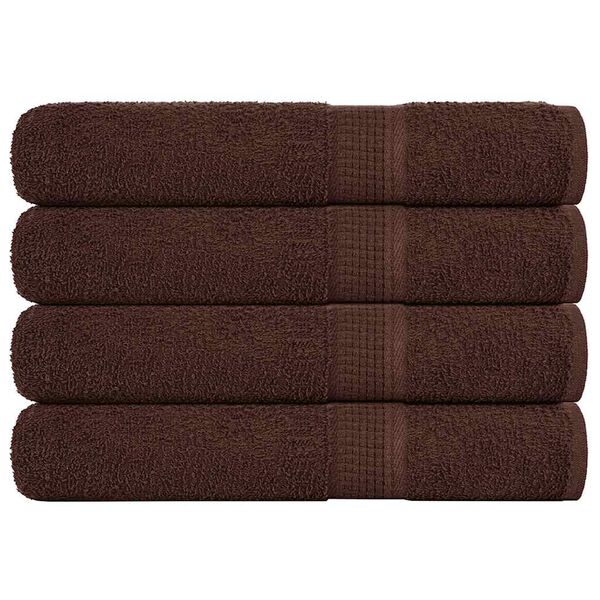vidaXL Serviettes FROGN 4 pcs marron 100x200 cm 360 g/m&sup2;