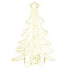 vidaXL Arbre de No&euml;l pliable avec LED Blanc chaud 87x87x93 cm