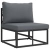 vidaXL Mobilier de jardin M&eacute;tal Noir et anthracite 70 x 71,5 x 71 cm