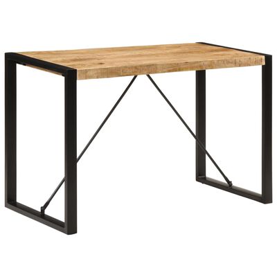 vidaXL Table à manger 120x55x76 cm bois de manguier massif brut