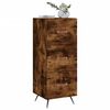 vidaXL Buffet Ch&ecirc;ne fum&eacute; 34,5x34x90 cm Bois d'ing&eacute;nierie