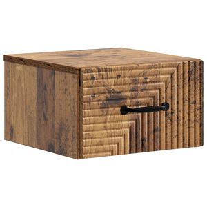 vidaXL Cabinet de chevet mural Bois ancien 34,5 x 33 x 20 cm