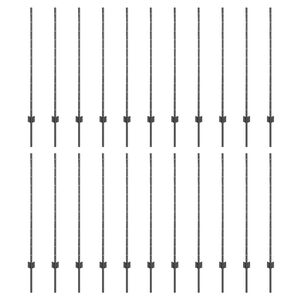 vidaXL Poteau de cl&ocirc;ture ench&acirc;ss&eacute; 22 pi&egrave;ces Gris 160 cm