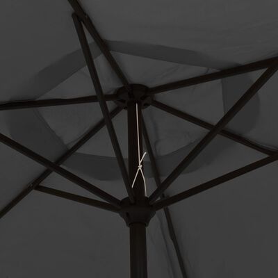 vidaXL Parasol d'extérieur avec poteau en métal 300 cm Anthracite