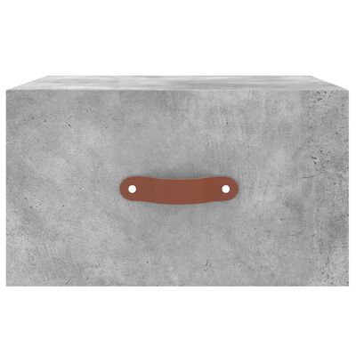 vidaXL Tables de chevet murales 2 pcs gris béton 35x35x20 cm