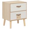 vidaXL Table de chevet avec 2 tiroirs 40x30x49,5 cm Bois de pin massif