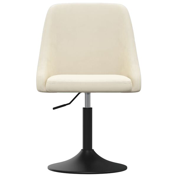 vidaXL Chaises &agrave; manger lot de 4 Cr&egrave;me Velours