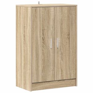 vidaXL Armoire &agrave; chaussures Ch&ecirc;ne Sonoma 60x35x92 cm Bois d&rsquo;ing&eacute;nierie
