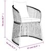 vidaXL Ensemble à manger de jardin et coussins 7 pcs Noir Rotin PVC