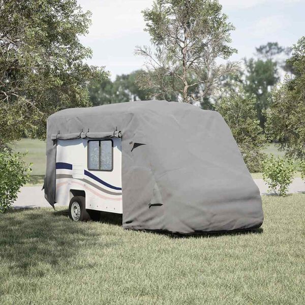 vidaXL Housse de camping-car gris 570x235x275 cm tissu non tiss&eacute;
