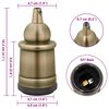 vidaXL Douilles de lampe 2 pcs bronze E27