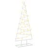 vidaXL Arbre de No&euml;l en m&eacute;tal KUOPIO 90 cm Blanc chaud Acier Blanc