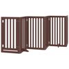 vidaXL Barri&egrave;re pour chiens avec porte 6 panneaux bois de peuplier