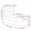 vidaXL Lit &agrave; ressorts avec matelas Gris fonc&eacute; 90 x 200 cm tissu
