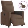 vidaXL Fauteuil inclinable &eacute;lectrique Marron Tissu