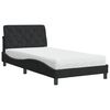 vidaXL Lit avec matelas noir 100x200 cm velours