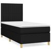 vidaXL Sommier &agrave; lattes de lit et matelas Noir 80x200 cm Tissu