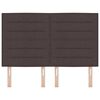 vidaXL T&ecirc;te de lit Marron fonc&eacute; 144 cm tissu