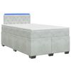 vidaXL Lit de box spring avec matelas et LED Gris clair 120 x 190 cm