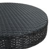vidaXL Ensemble de bar de jardin 3 pcs et coussins Résine tressée Noir
