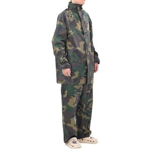 vidaXL Combinaison de pluie avec capuche 2 pcs Hommes Camouflage L