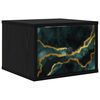 vidaXL Cabinet de chevet mural WIJHE Ch&ecirc;ne noir 36 x 33 x 25 cm