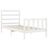 vidaXL Cadre de lit sans matelas blanc bois de pin massif