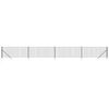 vidaXL Cl&ocirc;ture en treillis m&eacute;tallique et ancrage anthracite 1x10 m