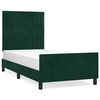 vidaXL Cadre de lit sans matelas vert fonc&eacute; 90x200 cm velours