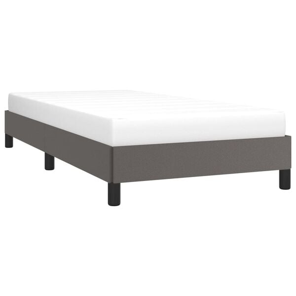 vidaXL Cadre de lit sans matelas gris 100x200 cm similicuir