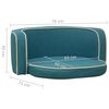 vidaXL Canap&eacute; pliable pour chien Turquoise 76x71x30 cm Coussin lavable