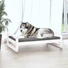 vidaXL Lit pour chien Blanc 105,5x75,5x28 cm Bois de pin solide