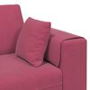 vidaXL Canap&eacute; avec coussin 3 pcs Bordeaux Velours