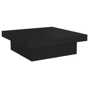 vidaXL Table basse noir 90x90x28 cm bois d'ing&eacute;nierie