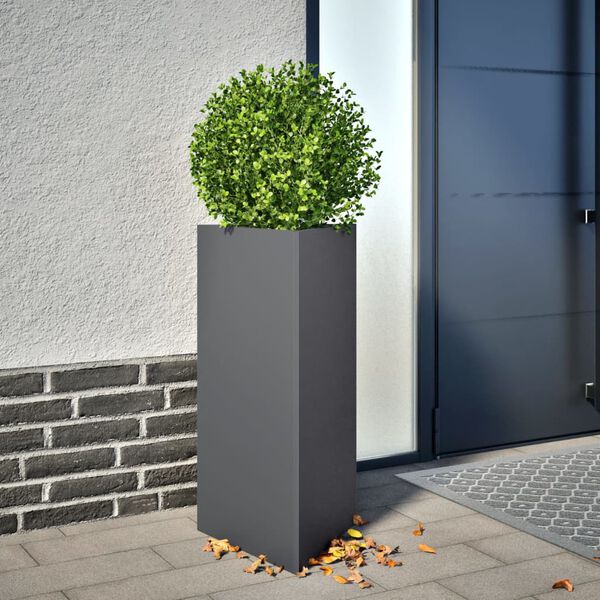 vidaXL Jardini&egrave;re anthracite triangulaire 40x34,5x70 cm acier