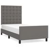 vidaXL Cadre de lit sans matelas gris 90x200 cm similicuir