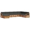 vidaXL Ensemble de canap&eacute;s d'ext&eacute;rieur 8 pc Naturel et Anthracite