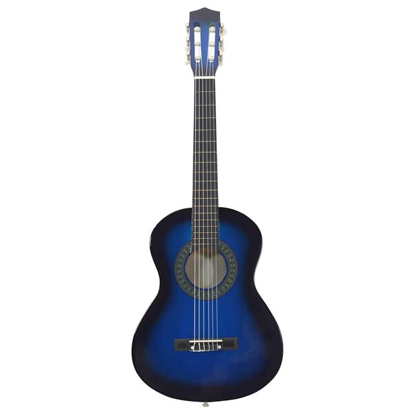vidaXL Guitare classique de débutants et enfants Bleu 1/2 34"