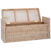 vidaXL Banc de rangement avec coussin Naturel 110 x 40 x 50 cm Rotin