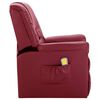 vidaXL Fauteuil de massage inclinable rouge bordeaux similicuir