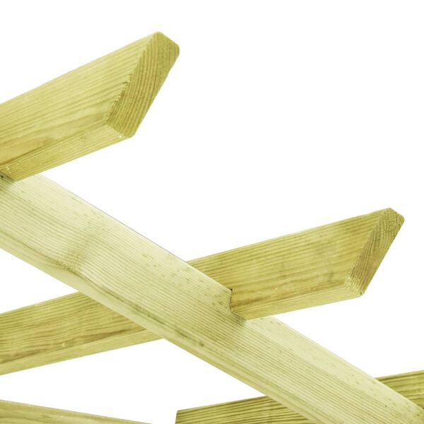 vidaXL Pergola d'angle avec si&egrave;ge 130x130x197 cm Pin impr&eacute;gn&eacute;