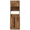 vidaXL Buffet de cuisine avec porte 2 pcs Bois ancien 60 x 50 x 180 cm
