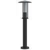 vidaXL Lampadaire d'ext&eacute;rieur noir 60 cm acier inoxydable