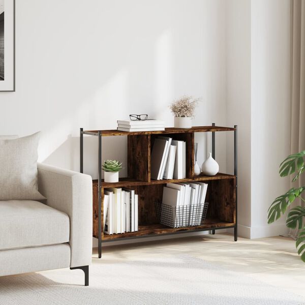 vidaXL Biblioth&egrave;que ch&ecirc;ne fum&eacute; 102x28x77,5 cm bois d'ing&eacute;nierie