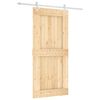 vidaXL Porte coulissante 95 x 210 cm Bois de pin massif (non trait&eacute;)
