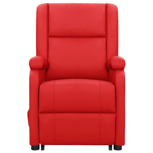 vidaXL Fauteuil de massage Rouge Similicuir