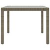 vidaXL Table de jardin Gris 190x90x75 cm Verre tremp&eacute;/r&eacute;sine tress&eacute;e